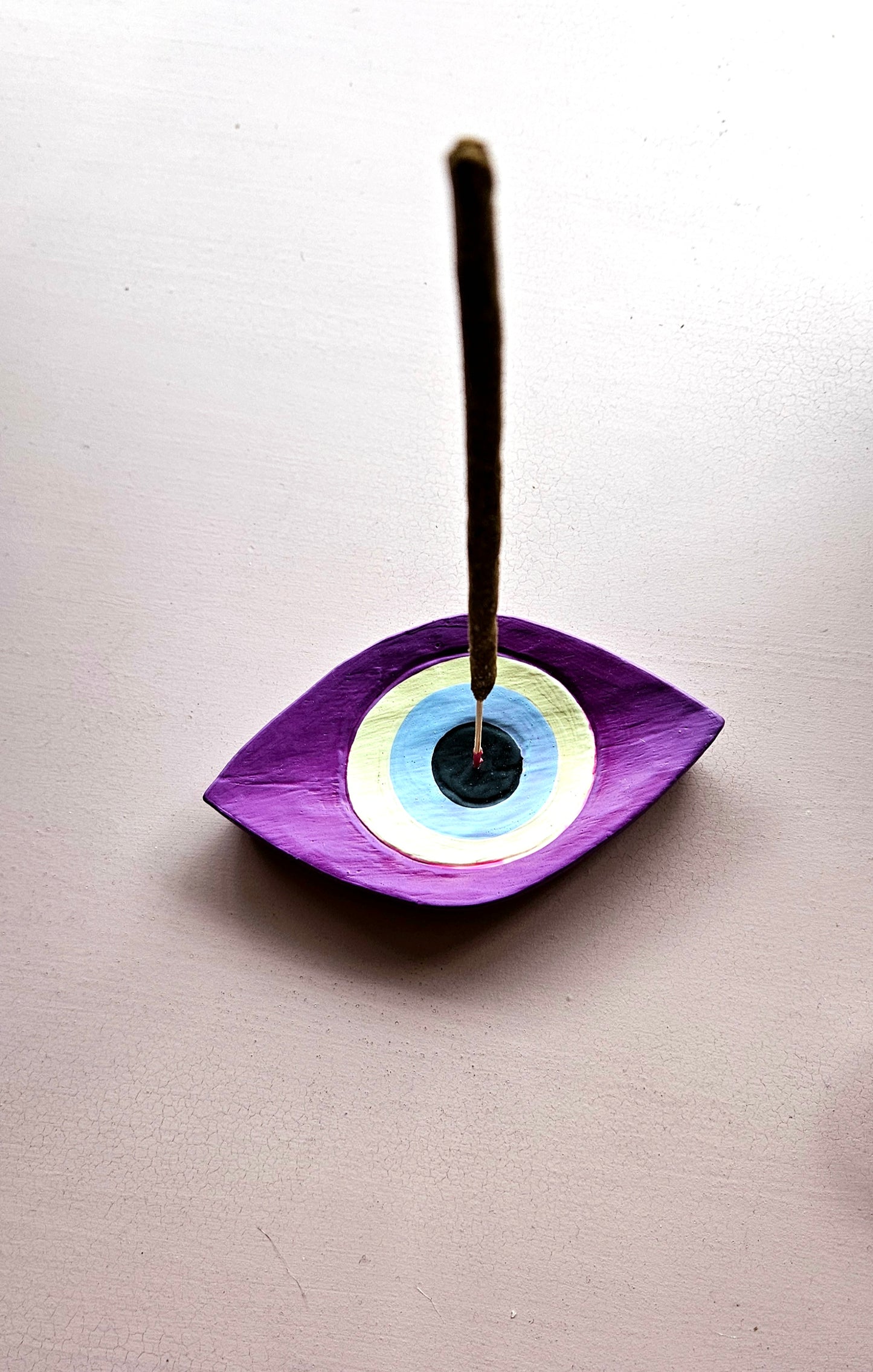 Evil Eye Wooden Incense Holder