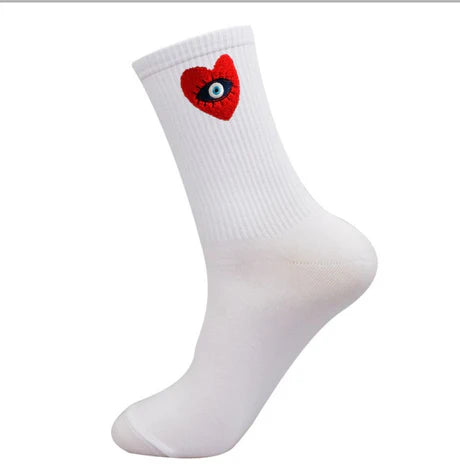 Heart Evil Eye Socks