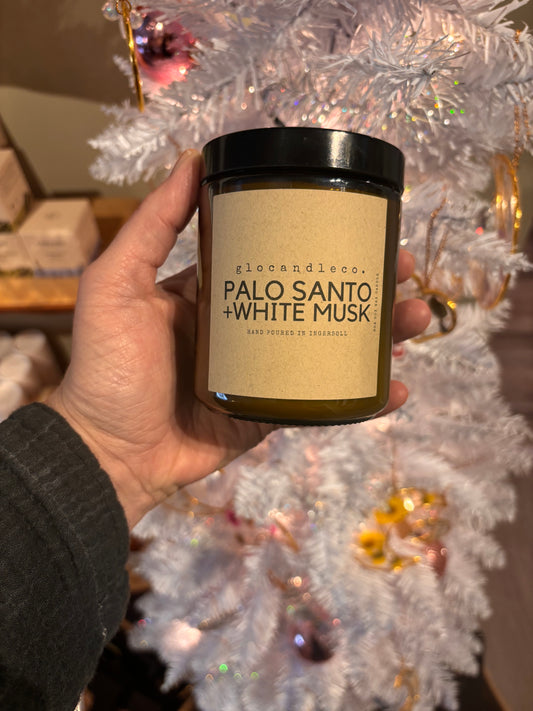 Palo Santo + White Musk Candle