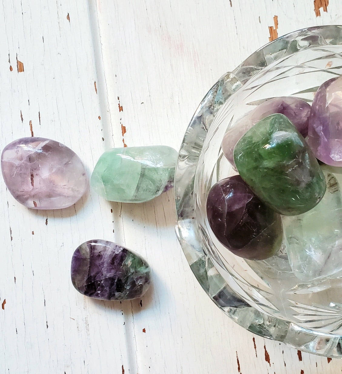 Rainbow Fluorite Tumbled