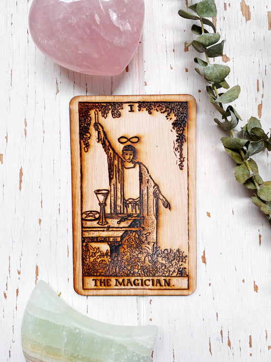 Wooden Tarot Card Carvings